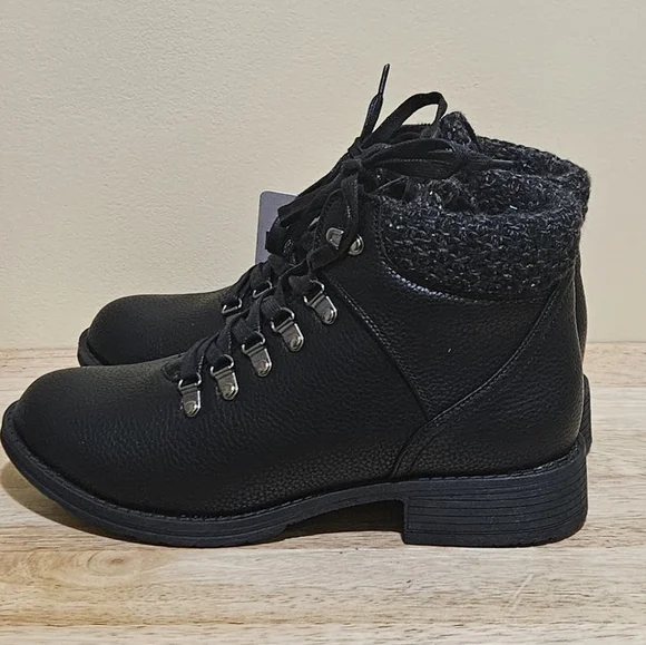 MUK LUKS Hiker Denali/Women's/Ankle Boots/black/urban hiking/lace-up/size 11 - Picture 4 of 13